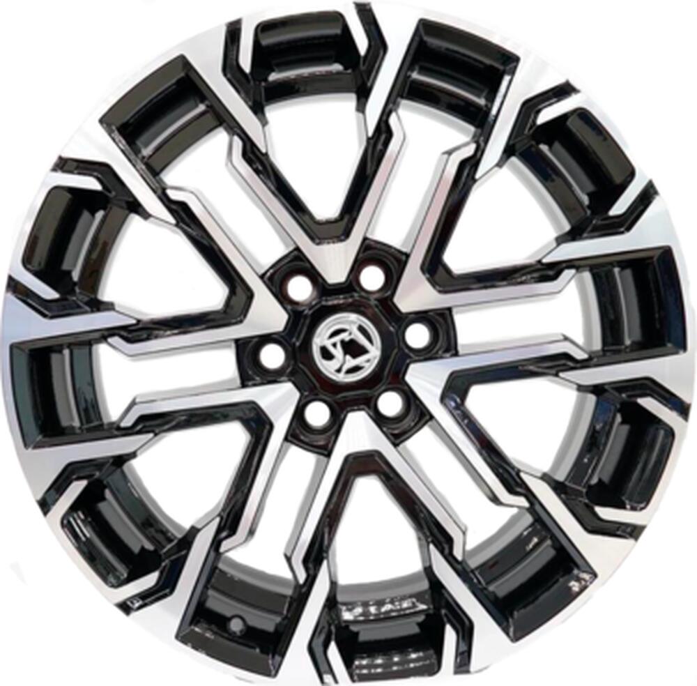 Khomen Wheels AZIMUT 2205 (LC300) 9x22 6x139.7 ET 40 Dia 95.1 Black-FP