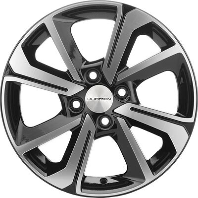 Khomen Wheels KHW1501 6x15 4x100 ET 40 Dia 60.1 BLACK-FP