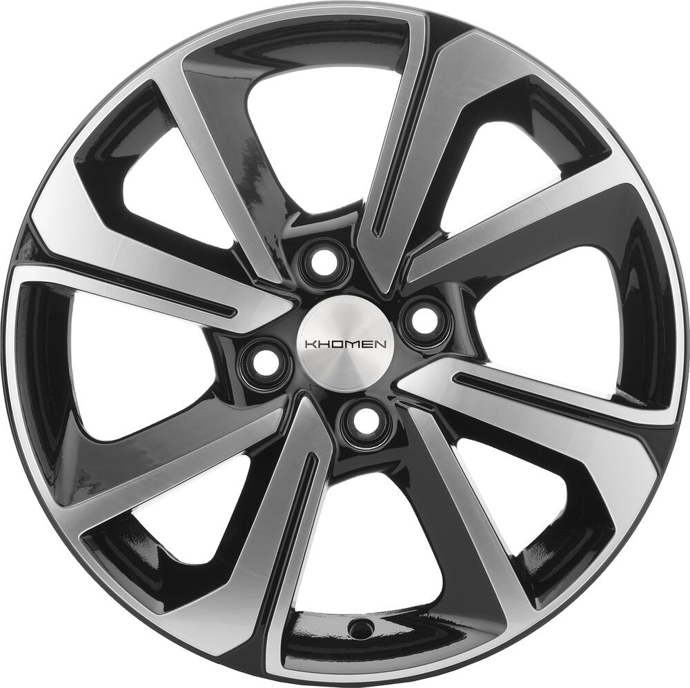 Khomen Wheels KHW1501 6x15 4x100 ET 48 Dia 54.1 BLACK-FP