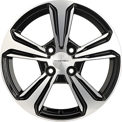 Khomen Wheels KHW1502 Vesta 6x15 4x100 ET 50 Dia 60 Black-FP