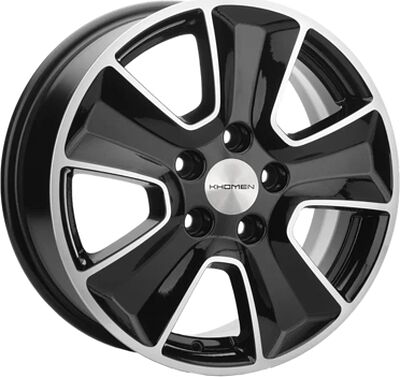 Khomen Wheels KHW1601 (Geely Atlas Pro) 6.5x16 5x114.3 ET 45 Dia 54.1 Black-FP