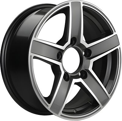 Khomen Wheels KHW1614 (Niva 4x4 Bronto) 6.5x16 5x139.7 ET 35 Dia 98.5 Gray-FP
