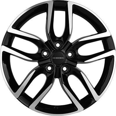 Khomen Wheels KHW1708 6.5x17 5x114.3 ET 40 Dia 64.1 BLACK-FP
