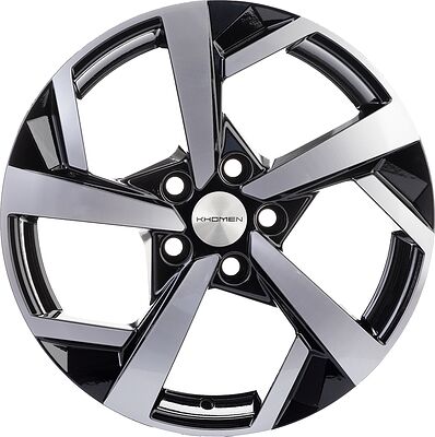Khomen Wheels KHW1712 7x17 5x114.3 ET 45 Dia 66.1 BLACK-FP