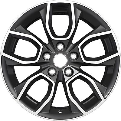 Khomen Wheels KHW1713 (Hyundai Elantra) 7x17 5x114.3 ET 49 Dia 67.1 Black-FP