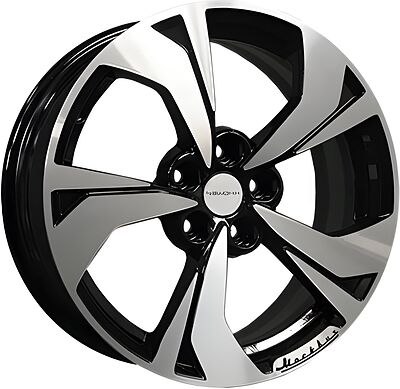 Khomen Wheels KHW1724 (Geely Atlas) 7x17 5x114.3 ET 45 Dia 60.1 Black-FP