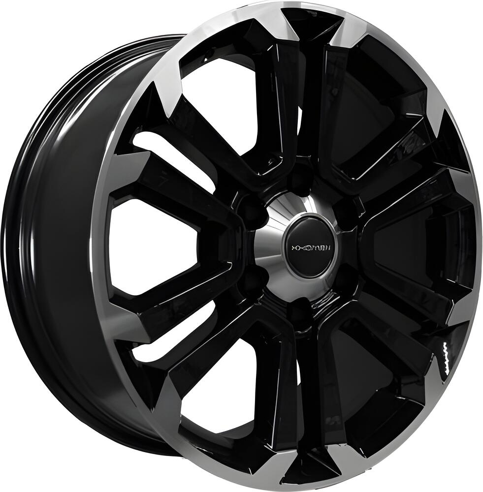 Khomen Wheels KHW1817 (Haval H5/Great Wall Hover H3/H5) 7.5x18 6x139.7 ET 38 Dia 100.1 Black-FP