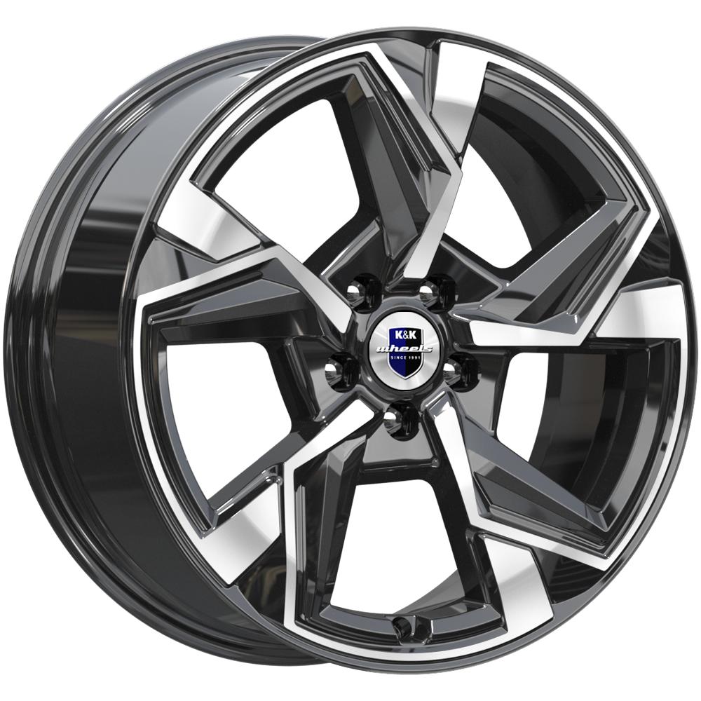 КиК Кайан 7x18 5x114 ET 40 Dia 66 алмаз черный