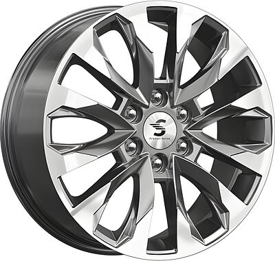 КиК КР007 Land Cruiser 300 8x20 6x139.7 ET 60 Dia 95.1 Diamond Gloss Graphite