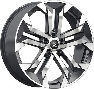 КиК КР015 Geely Tugella 7.5x19 5x108 ET 46 Dia 63.35 Diamond Black Gris