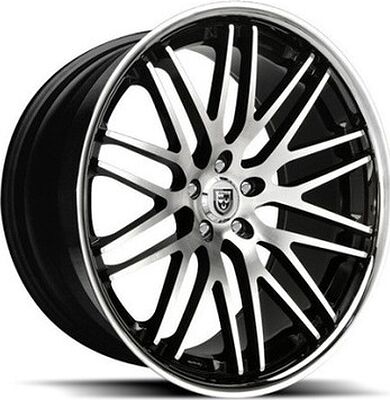 Lexani CVX44 9x20 5x120 ET 20 Dia 74 Black/Machined/Chrome Lip