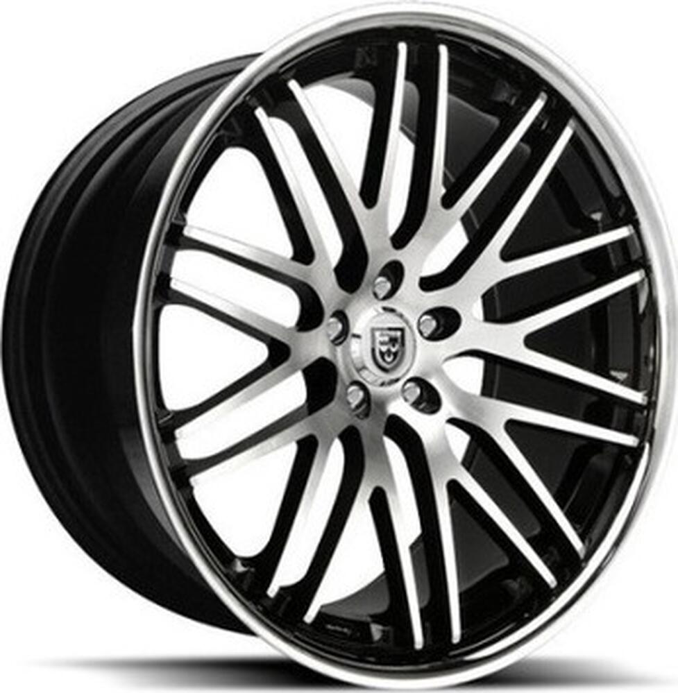 Lexani CVX44 10.5x20 5x120 ET 35 Dia 74.1 Black/Machined/Chrome Lip