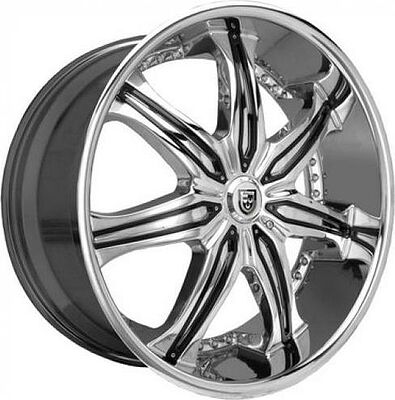 Lexani LX7 9.5x24 5x150 ET 35 Dia 110 Chrome/Black insert