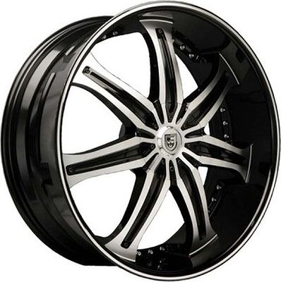 Lexani LX7 8.5x20 5x127 ET 15 Dia 78.1 Black/Machined