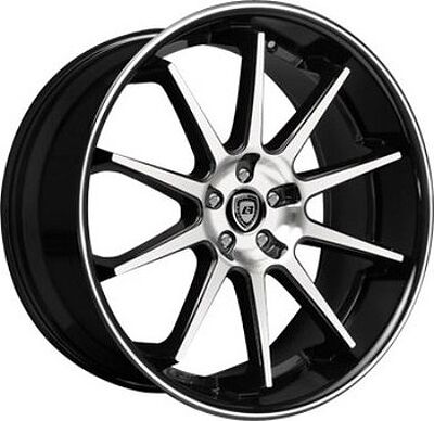 Lexani R10 10x22 5x112 ET 40 Dia 74 Black/Machined