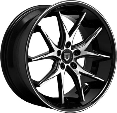 Lexani R12 8.5x20 5x108 ET 35 Dia 74.1 Black/Machined