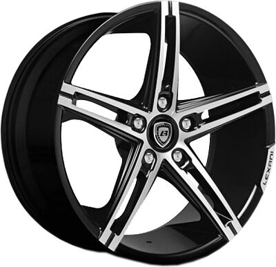 Lexani R3 8.5x19 5x114.3 ET 35 Dia 74.1 Black/Machined
