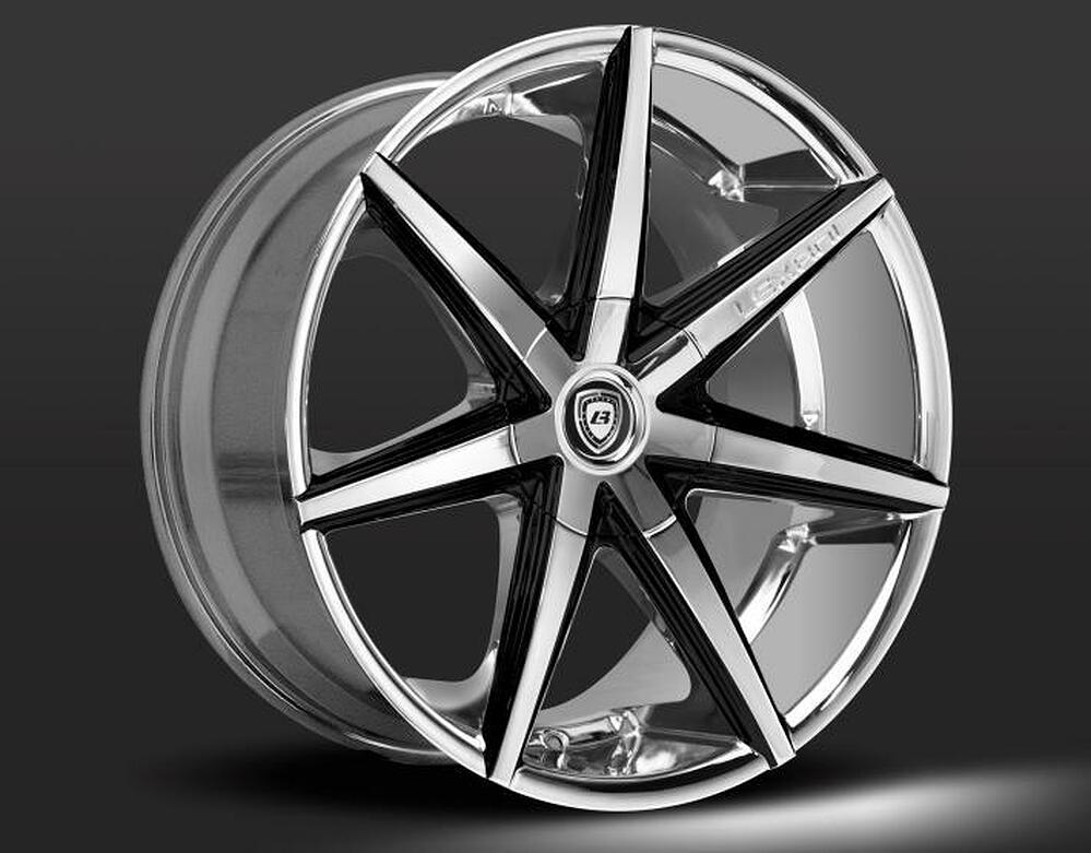 Lexani R7 9.5x19 5x108 ET 40 Dia 74 Machine/Flat Black