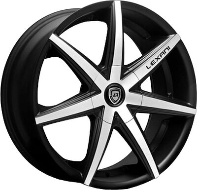 Lexani R7 9.5x19 5x120 ET 25 Dia 74.1 Black/Machined