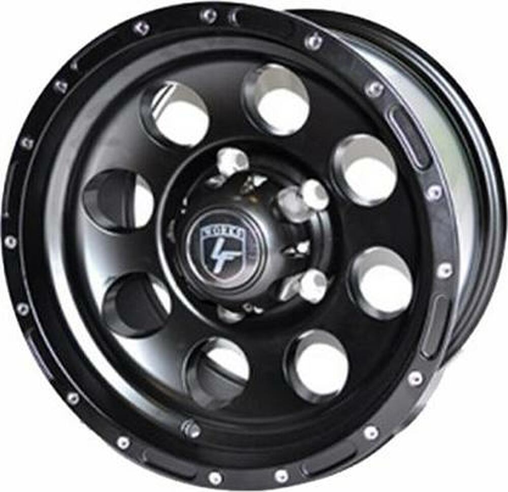 LF Works LF087 8x15 6x139.7 ET -5 Dia 110 Silver Full Machine Chrome Rivets