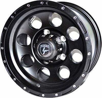 LF Works LF087 8x16 6x139.7 ET -5 Dia 110 Matt Black Chrome Rivets