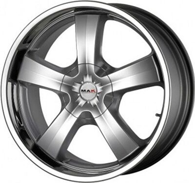 Mak G-Five 9x20 5x130 ET 35 Dia 84.1 Hyper Silver Steel Lip