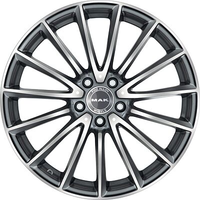 Mak Komet 9x19 5x112 ET 50 Dia 66.6 Gunmetal Mirror Face