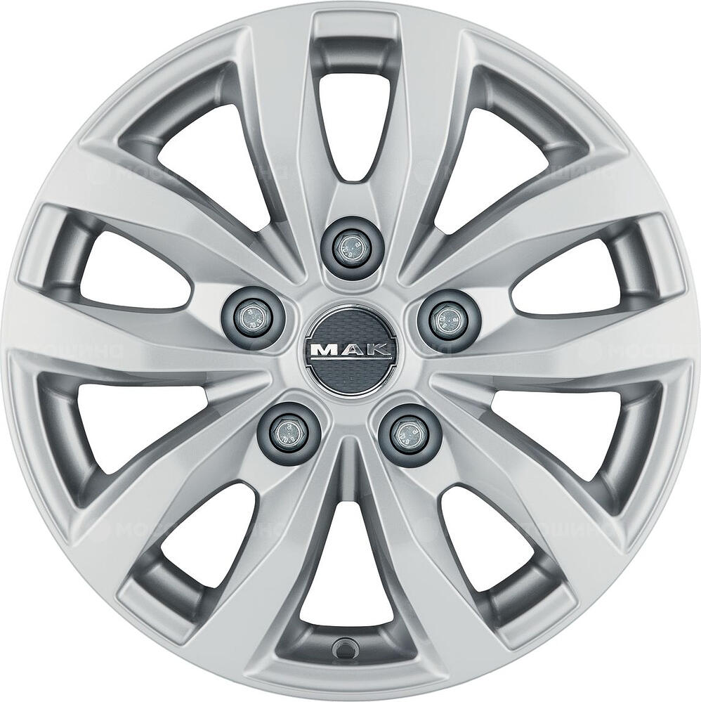 Mak Load 5 3 6.5x15 5x160 ET 58 Dia 65.1 silver
