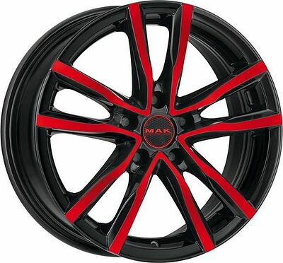 Mak Milano 7x17 5x100 ET 35 Dia 72 Black and Red