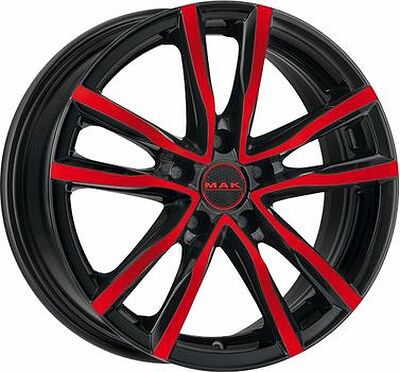 Mak Milano 6.5x16 5x114.3 ET 40 Dia 76 Black Red Face