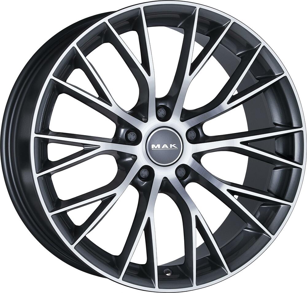 Mak Munchen 8x18 5x112 ET 35 Dia 76 Gun Metal Mirror Face