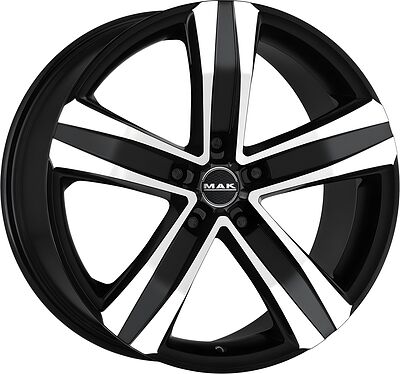 Mak Stone 5 3 6.5x15 5x160 ET 52 Dia 65.1 Black Mirror