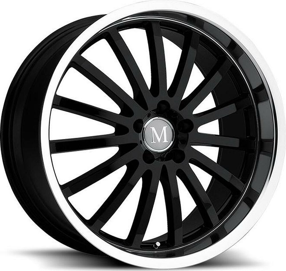 Mandrus Millenium 8.5x19 5x112 ET 43 Dia 66.6 Gloss Black Mirror Cut Lip