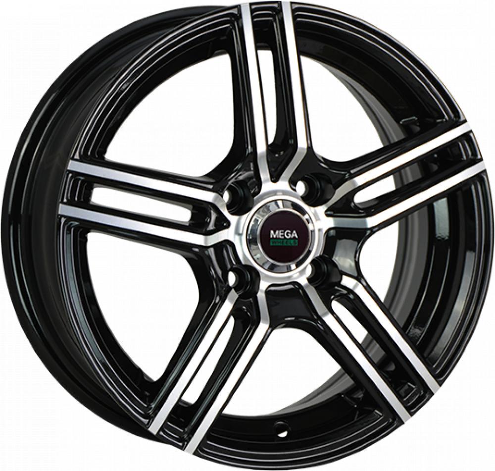 Mega Wheels Y3177 6x15 4x100 ET 48 Dia 54.1 BKF