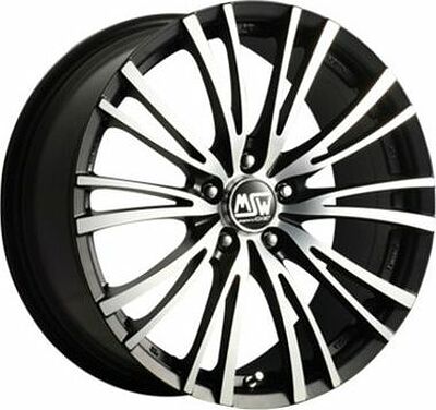 MSW 20/5 8x19 5x108 ET 45 Dia 73.1 Matt Black Full Polished
