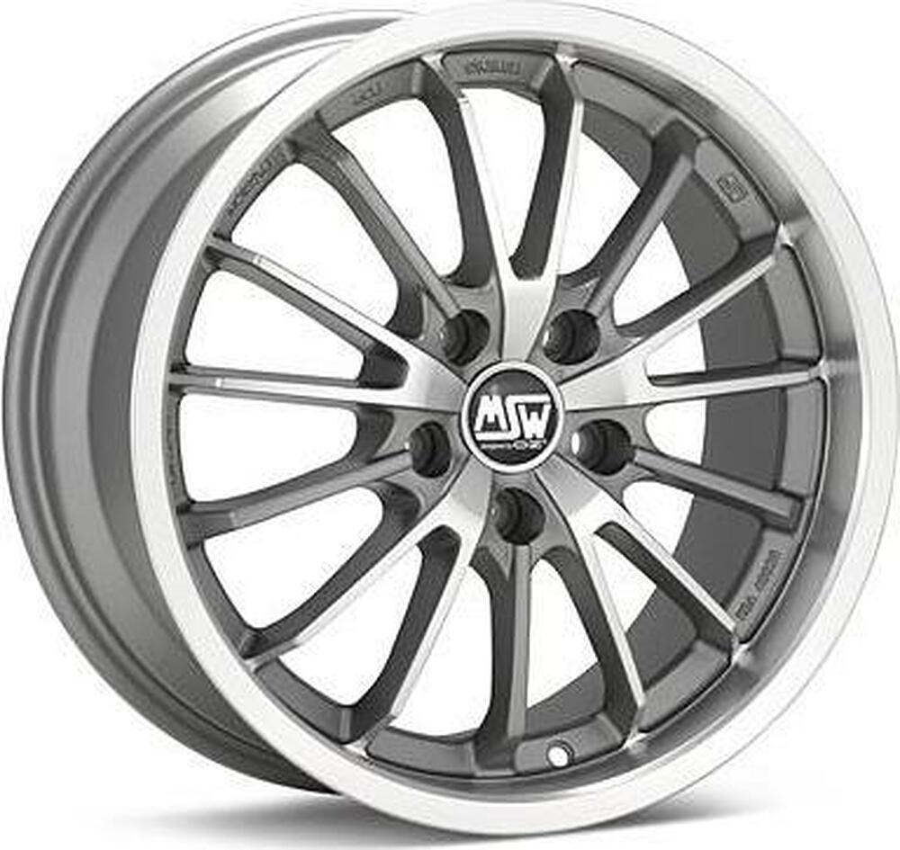 MSW 21 8x18 5x112 ET 35 Dia 75 Matt Grey Full Pol