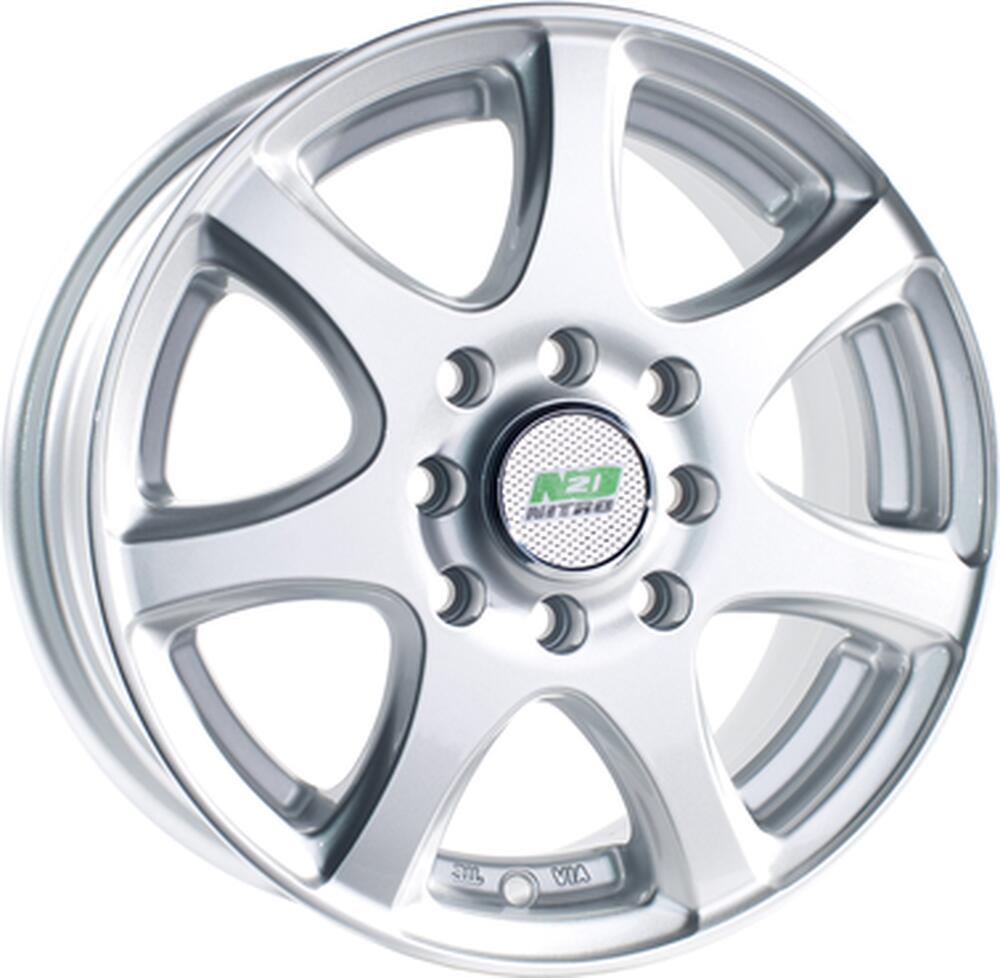 N2O Y283 5.5x14 4x100 ET 43 Dia 60.1 silver
