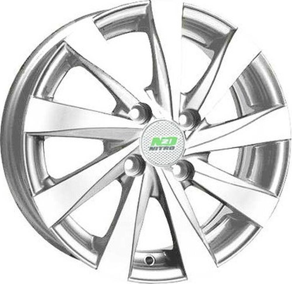 N2O Y465 5.5x14 4x100 ET 43 Dia 60.1 silver