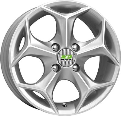 N2O Y741 6x14 4x100 ET 43 Dia 60.1 silver