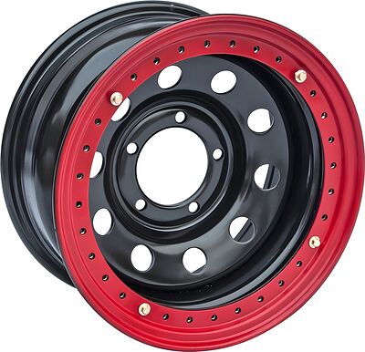 Off-Road-Wheels УАЗ + бедлок красный 10x15 5x139.7 ET -44 Dia 110 черный