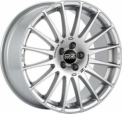 OZ Racing Superturismo Dakar 8.5x20 5x112 ET 30 Dia 79 Matt Race Silver + Black Lettering