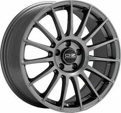 OZ Racing Superturismo LM 8x18 5x112 ET 35 Dia 75 Matt Graphite + Silver Lettering