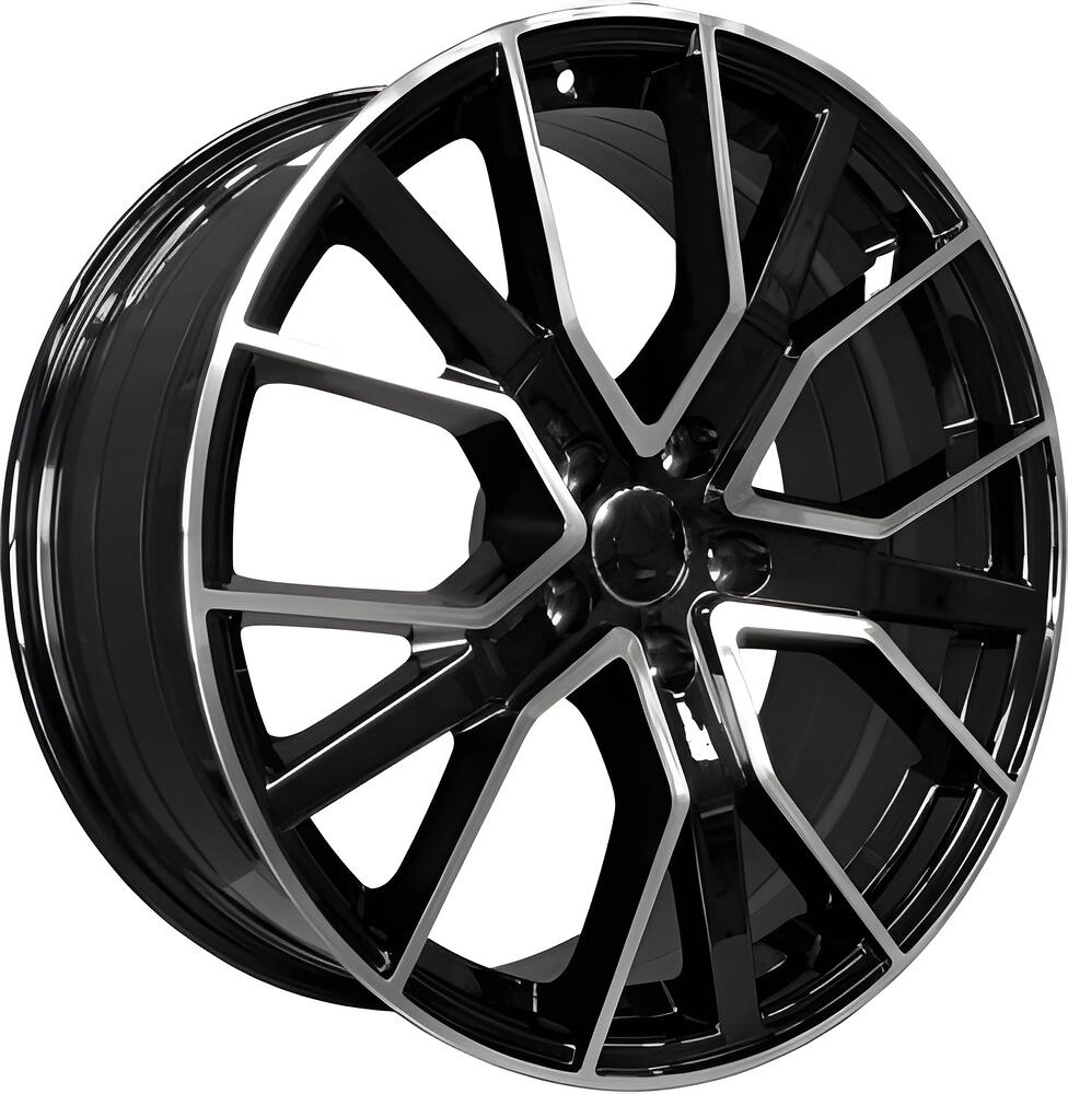 PDW 2048 8x19 5x112 ET 35 Dia 66.45 Gloss Black Machine Face