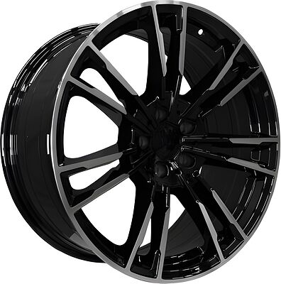 PDW 5380 9.5x19 5x112 ET 35 Dia 66.5 Gloss Black Machine Face