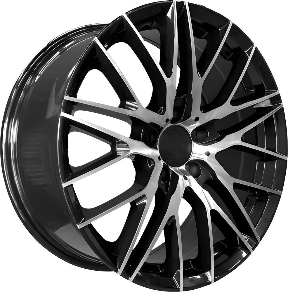 PDW 5411 8x18 5x112 ET 40 Dia 66 Gloss Black Machine Face