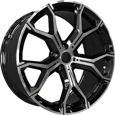 PDW 5445 9x20 5x112 ET 35 Dia 66.6 Gloss Black Machine Face