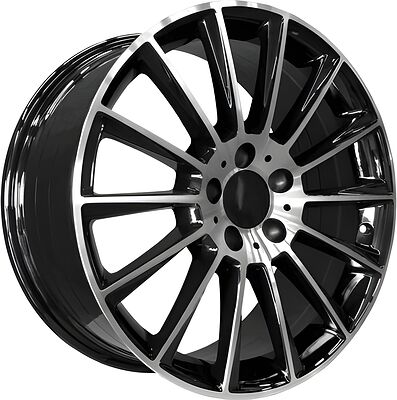 PDW 5459 8x18 5x112 ET 43 Dia 66.6 Gloss Black Machine Face