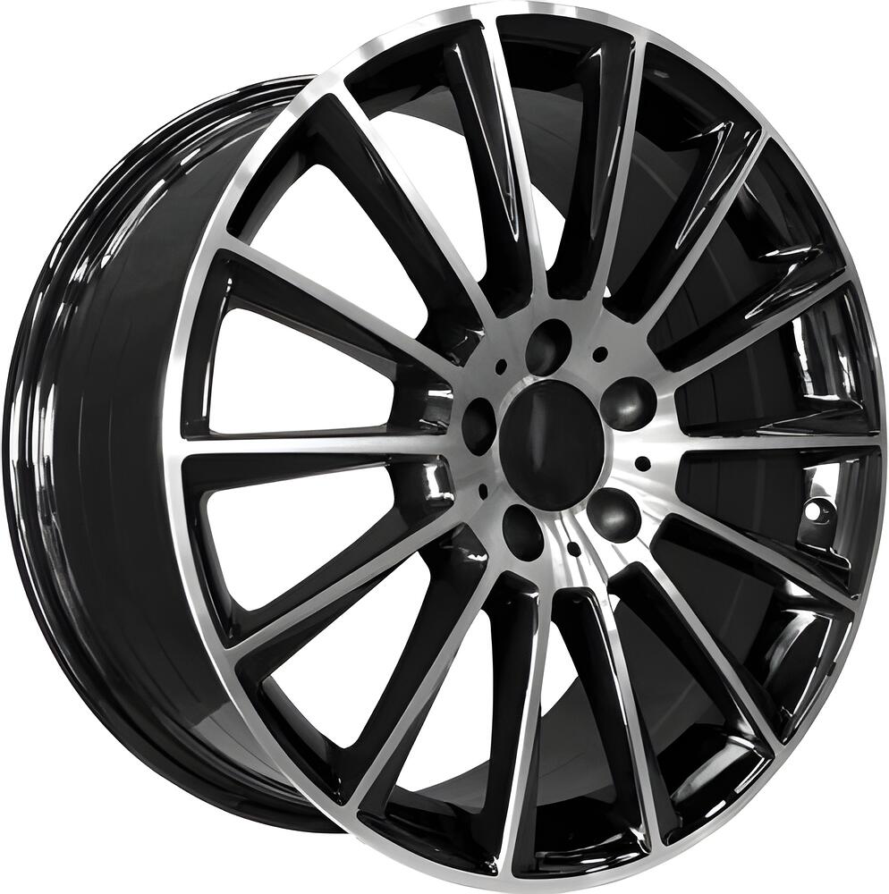 PDW 5459 8x18 5x112 ET 35 Dia 66 Gloss Black Machine Face