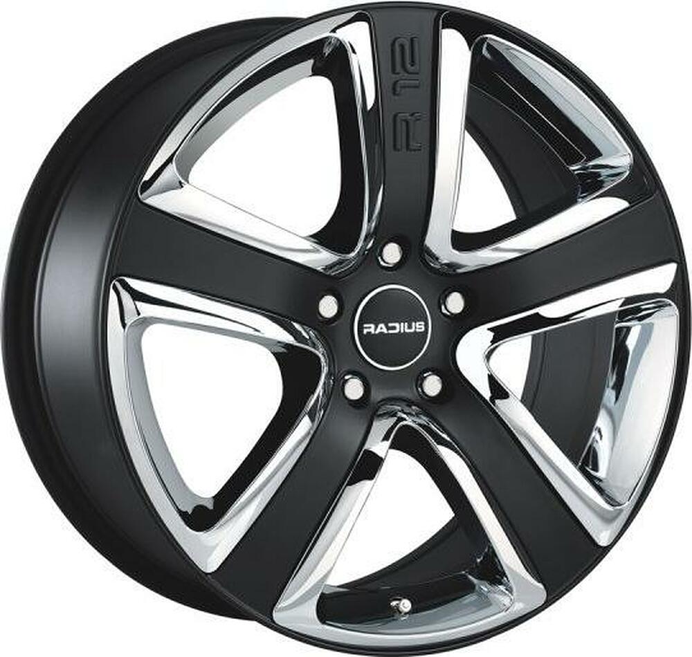 Radius R12 8x18 5x100 ET 45 Dia 75 Matt Black