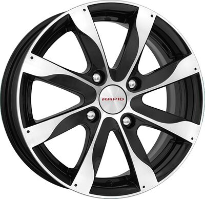 Rapid Джемини 6x15 4x100 ET 48 Dia 54.1 черный алмаз